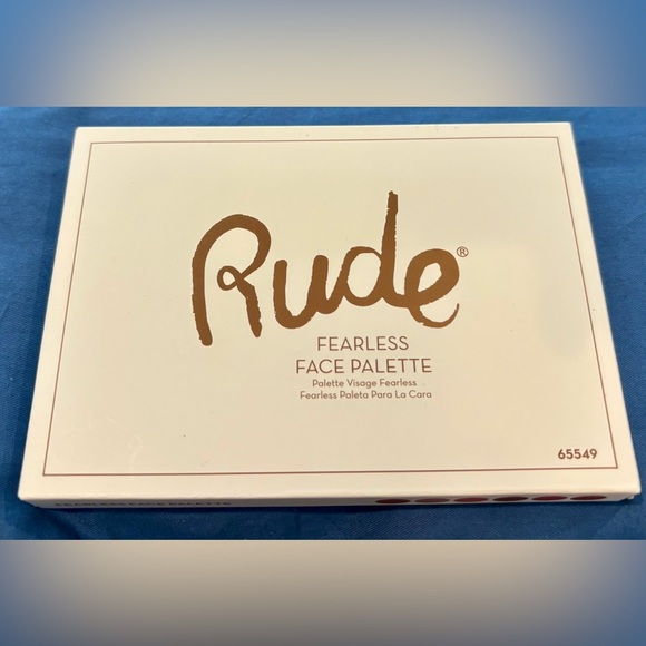 Rude Cosmetics Fearless Face Palette w/6 shades Highlighter, Contour & Blush NIB - Picture 2 of 3
